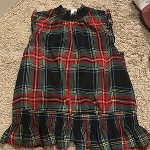 Nwt J Crew Plaid Holiday blouse size 00